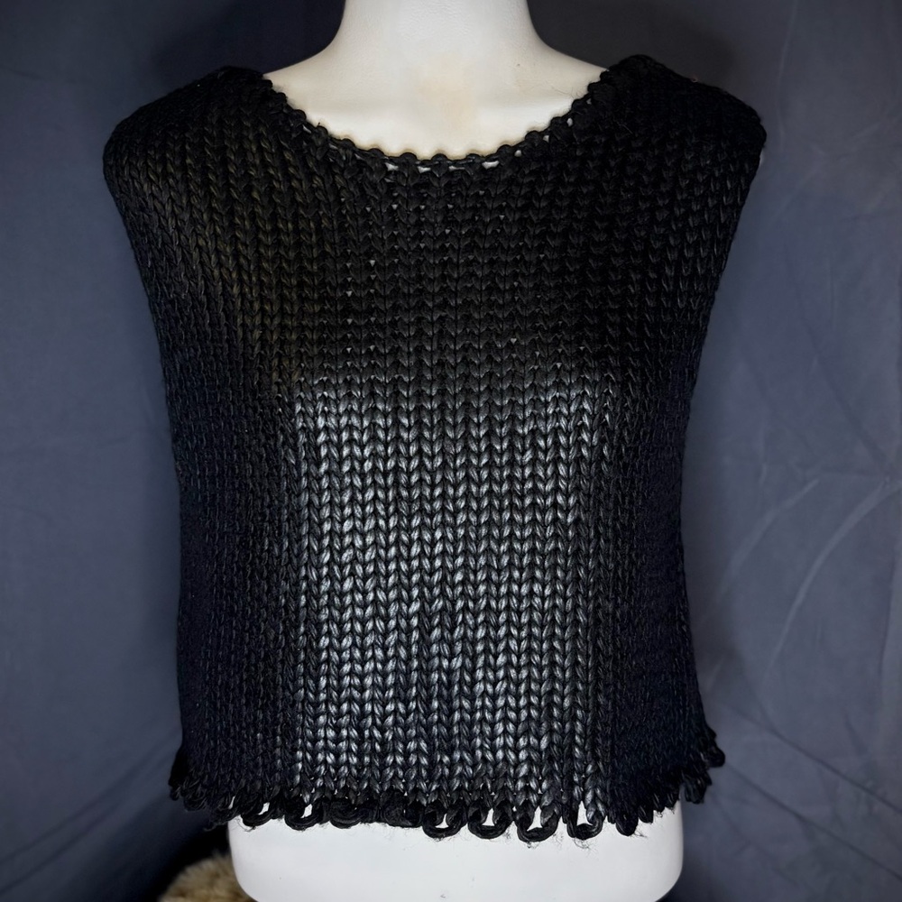 Zara Black Knit Crop Top